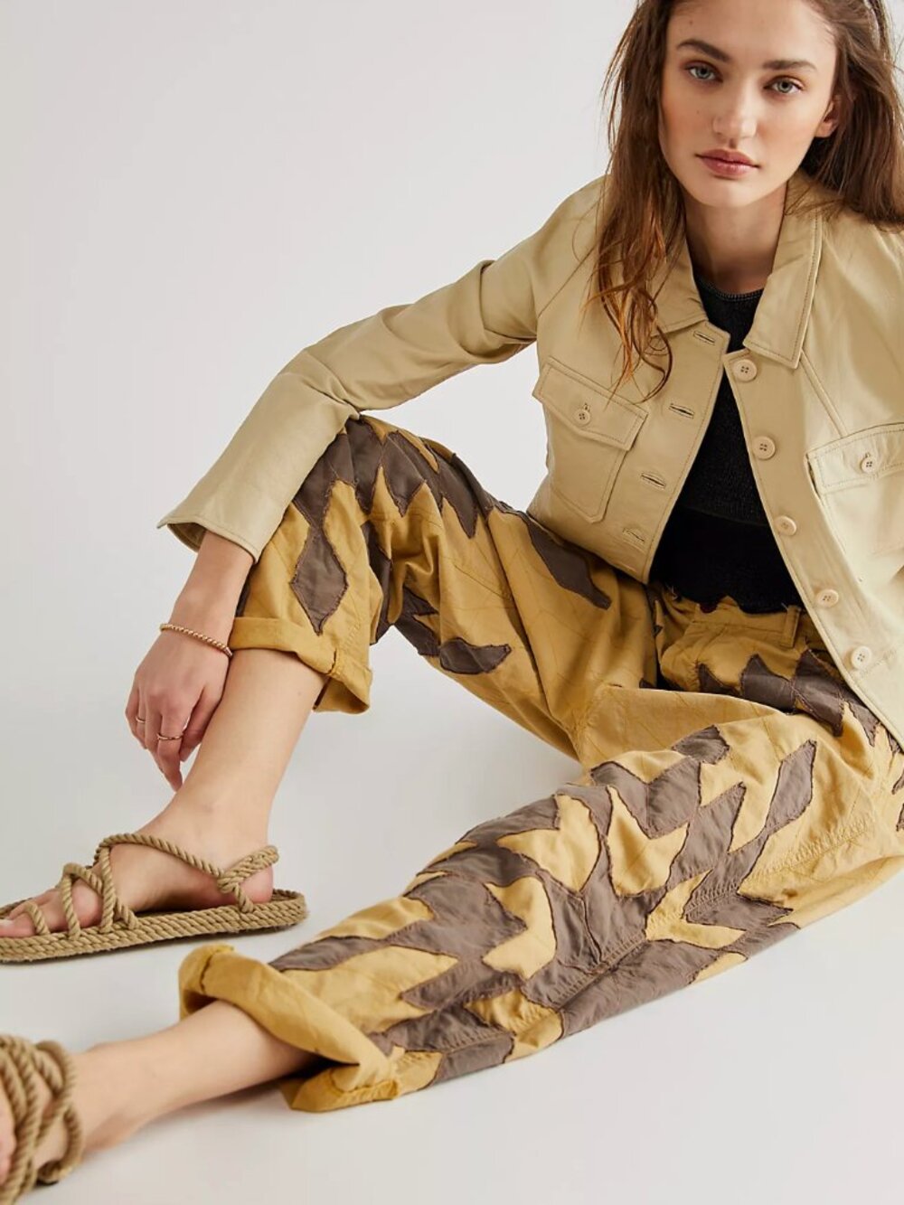 Magnolia Pearl - Quiltwork Miner Pants in Marigold - One Size - Picture 4 of 9